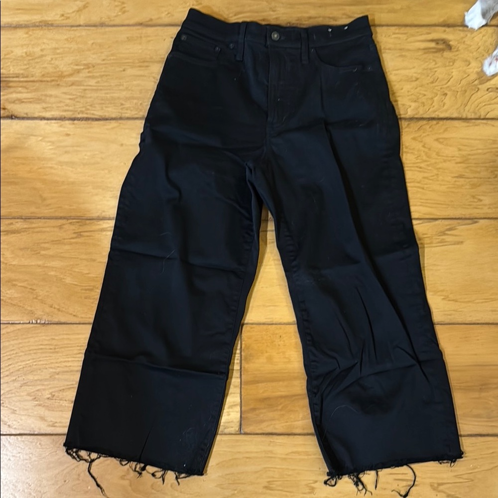 Madewell Perfect Vintage Wide Leg Black Denim Pants